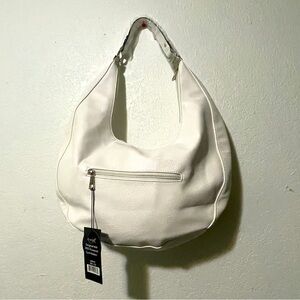 NWT K. Carroll White Hobo Purse with Security Style